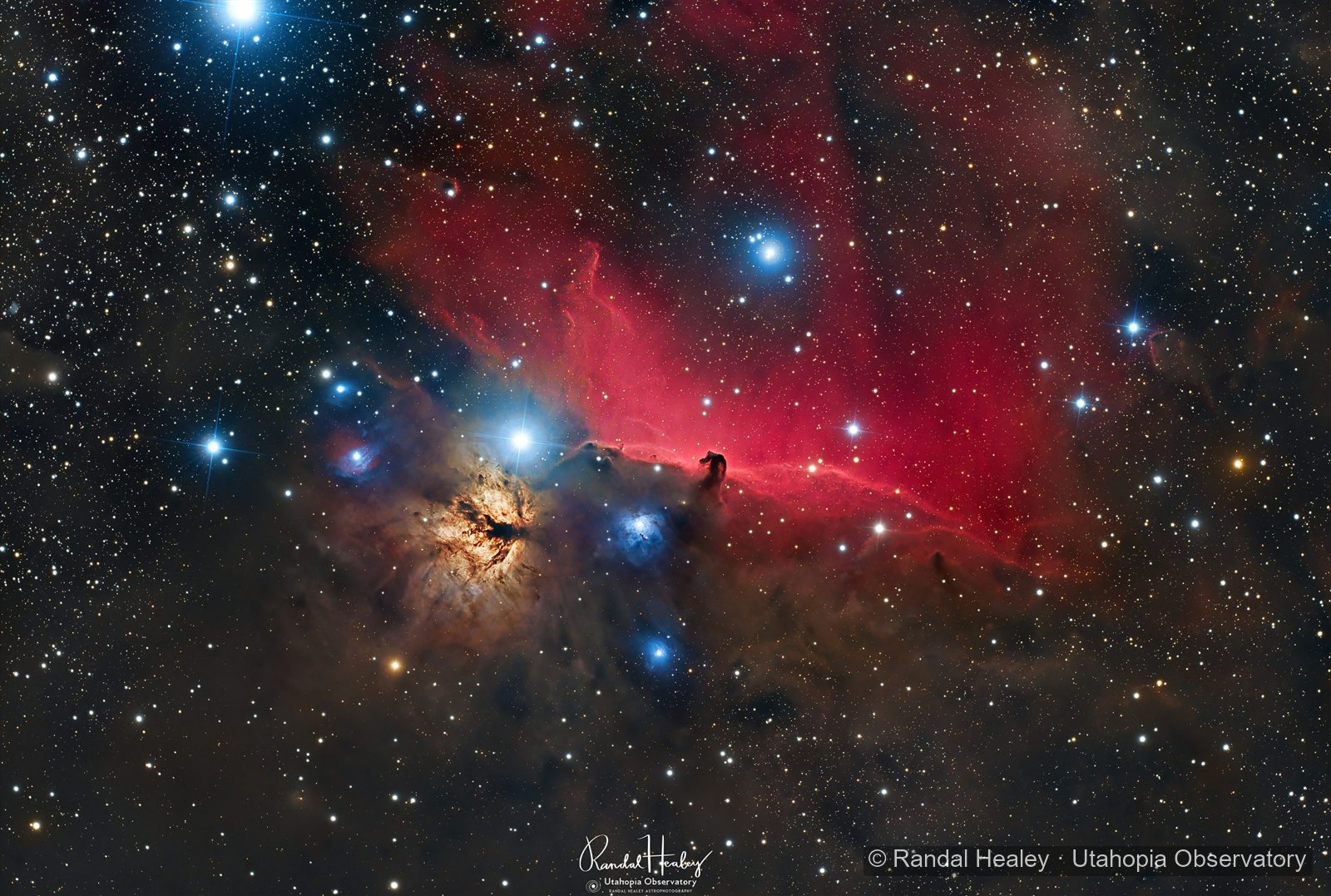 Horsehead and Flame photograph in a framed artwork presentation